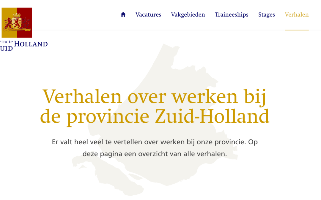 1 jaar bij de provincie Zuid-Holland – De site werkenvoorzuid-holland.nl